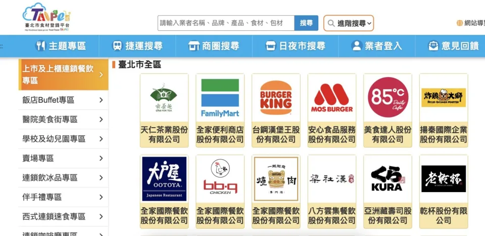 台北市衛生局公告食安新制
