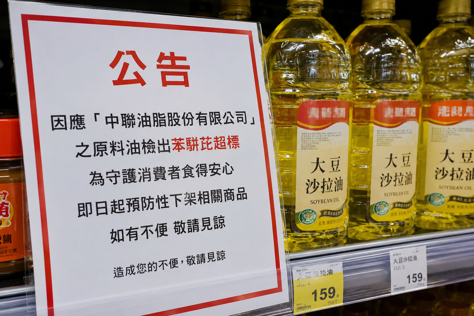 中聯問題油下游名單突破千家！晶華、鬍鬚張、貳樓入列，累計下架回收逾7,682公噸